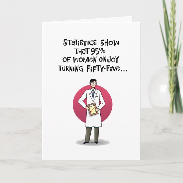 Frauen genießen 55. Geburtstagskarte Karte (Vorderseite)