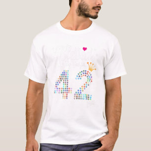 Frauen, gesegnet von Gott für 42 Jahre 42. Geburts T-Shirt