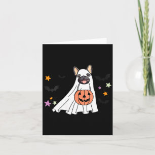Frauen Ghost Black Französische Bulldogge Boo Hund Karte