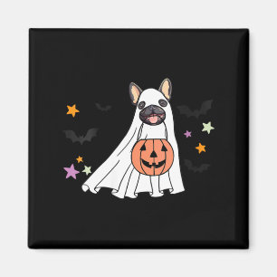 Frauen Ghost Black Französische Bulldogge Boo Hund Magnet