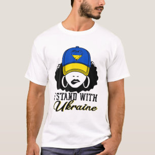 Frauen Girl Ukraine Ich stehe mit Ukraine zur Unte T-Shirt