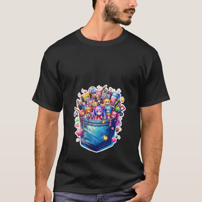 Frauen Girls Anime Pocket Niedlich Tank Top (Vorderseite)