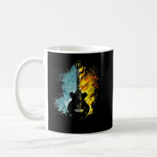 Frauen Gitarre Gitarristin elektrische Gitarre Feu Kaffeetasse