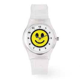 Frauen glücklich Gesicht Sporty Pink Silicon Watch Armbanduhr
