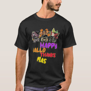 Frauen glücklich Thankgiving glückliche Hallothank T-Shirt