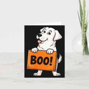 Frauen Glücklicher Boo Retriever Hund Halloween Karte