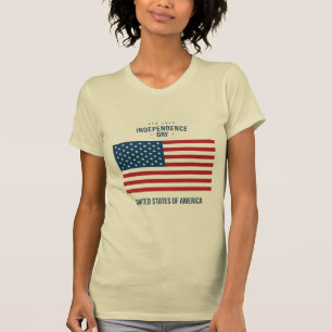 Frauen "God Bless The USA" Patriotisches Flaggen-T T-Shirt