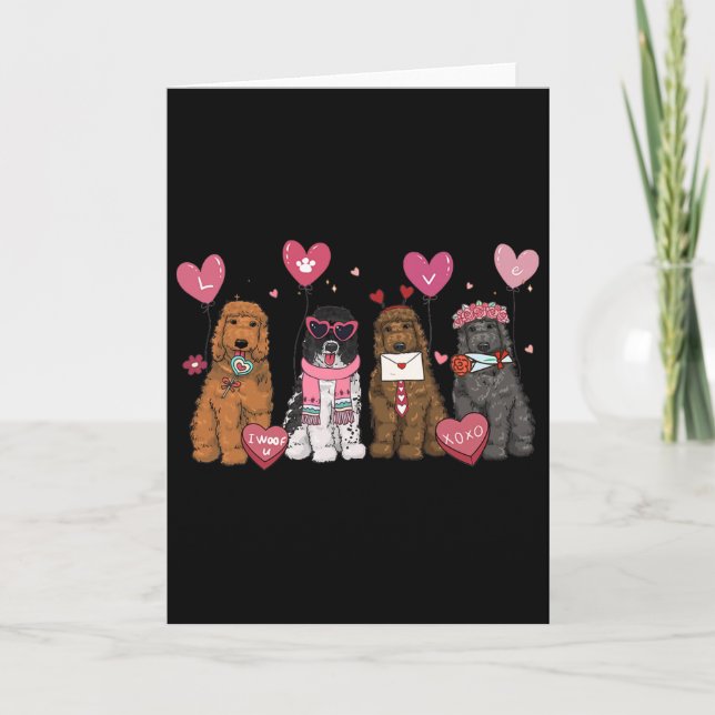 Frauen Goldendoodle Mutter Valentinstag Goldendood Karte (Vorderseite)