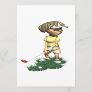 Frauen-Golfspieler Einladung