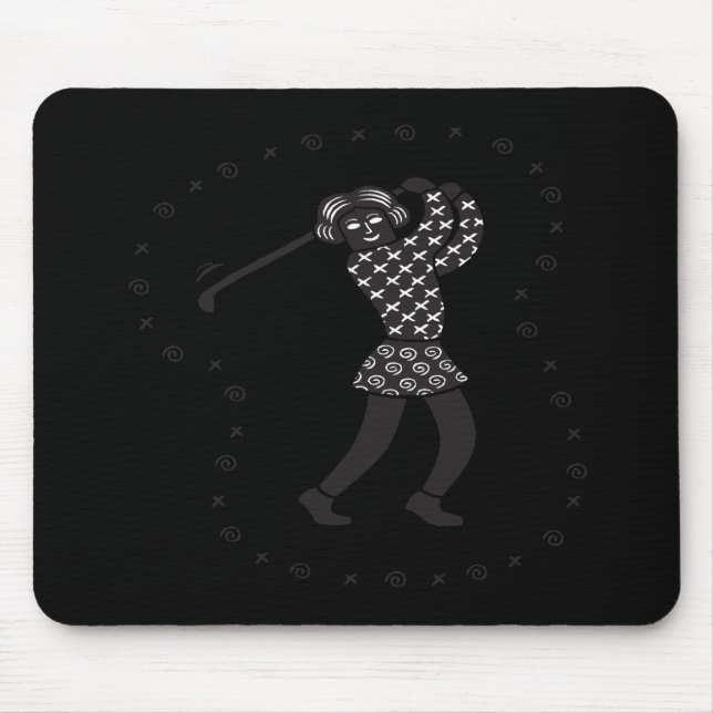 Frauen-Golfspieler Mousepad (Vorne)