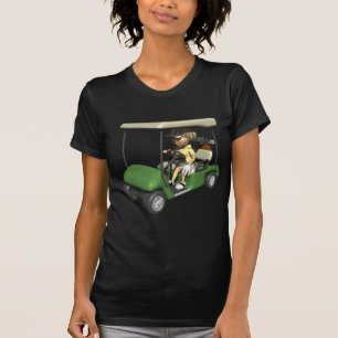 Frauen-Golfspieler-Wagen T-Shirt