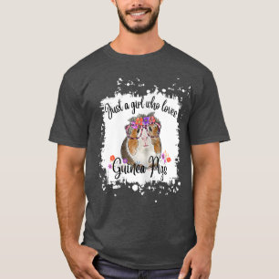 Frauen Guinea Schweinefleisch mit Brillen Blume, a T-Shirt