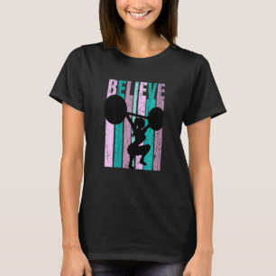 Frauen Gymnastik lieben Barbell Squat Squatting K T-Shirt