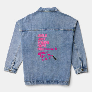 Frauen haben Gewollt Grundrechte zu haben Jeansjacke