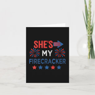 Frauen haben meine Firecracker am 4. Juli Matching Karte