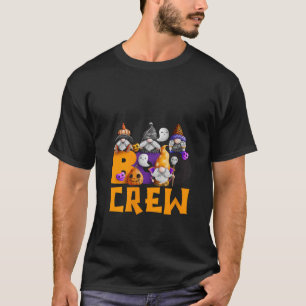 Frauen Halloween Boo Crew Gruselige Gnome V-Aussch T-Shirt