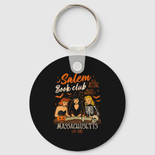 Frauen Halloween Book Reading Hexe Salem Book Clu Schlüsselanhänger