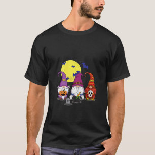 Frauen Halloween Gnome Gruselig Süß Lustig Thanksg T-Shirt