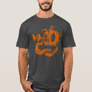Frauen Halloween gruseliger Kürbis Horror Hallowee T-Shirt