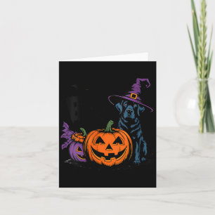 Frauen Halloween Gruseliger Schwarzer Labrador Ret Karte
