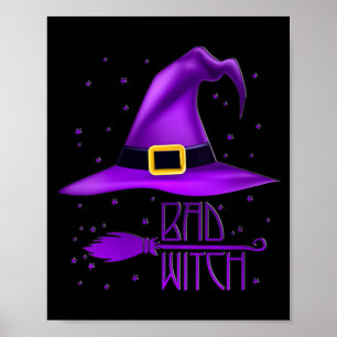Frauen Halloween-Shirt mit böser Hexe für Frauen s Poster