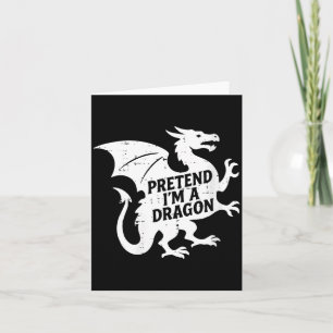 Frauen Halloween Tun So Als Ob Ein Drache Lustiger Karte