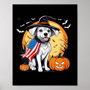 Frauen Halloween Welpe Poster
