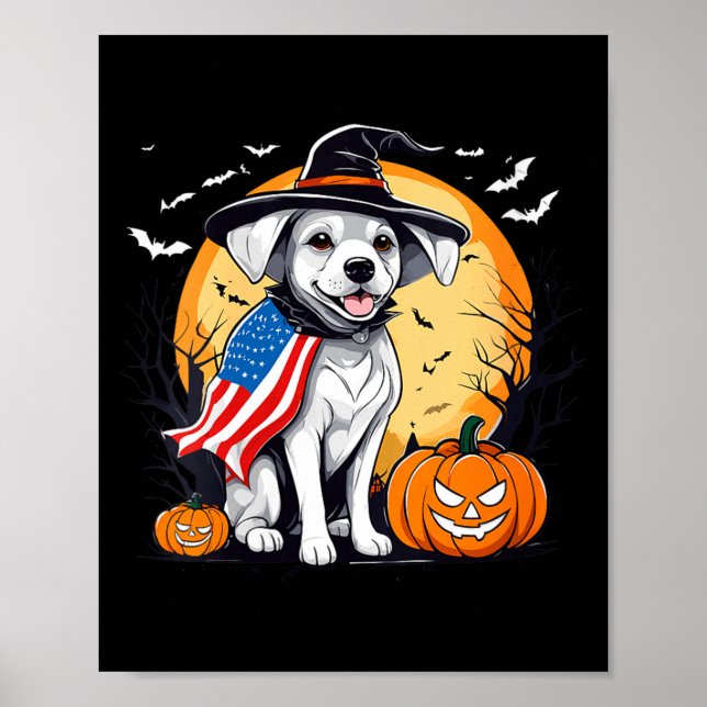 Frauen Halloween Welpe  Poster (Vorne)