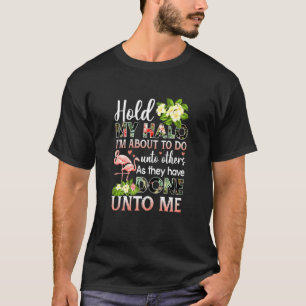 Frauen halten meine Halo, die ich gleich anderen a T-Shirt