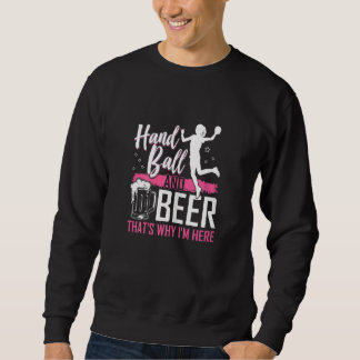 Frauen Handball Und Bier Grafik Mädchen Frauen Han Sweatshirt