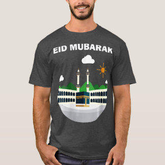 Frauen Happy Eid Mubarak 2023 AlFitr AlAdha Hajj T-Shirt