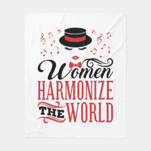 Frauen harmonisieren den Welt-Barbershop-Gesang Fleecedecke