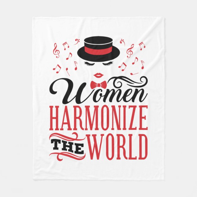 Frauen harmonisieren den Welt-Barbershop-Gesang Fleecedecke (Vorderseite)