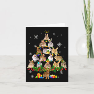 Frauen Hasen Weihnachtsbaum Schnee Lustiger Hase X Karte