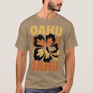 Frauen Hawaiian Islands Surf Style Oahu Hibiskus F T-Shirt