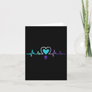 Frauen Heartbeat Semicolon Suizidprävention Menton Karte