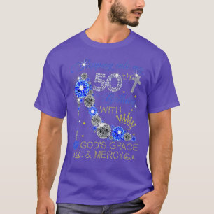 Frauen Heels 50. Geburtstagskolade Stepping in 50 T-Shirt