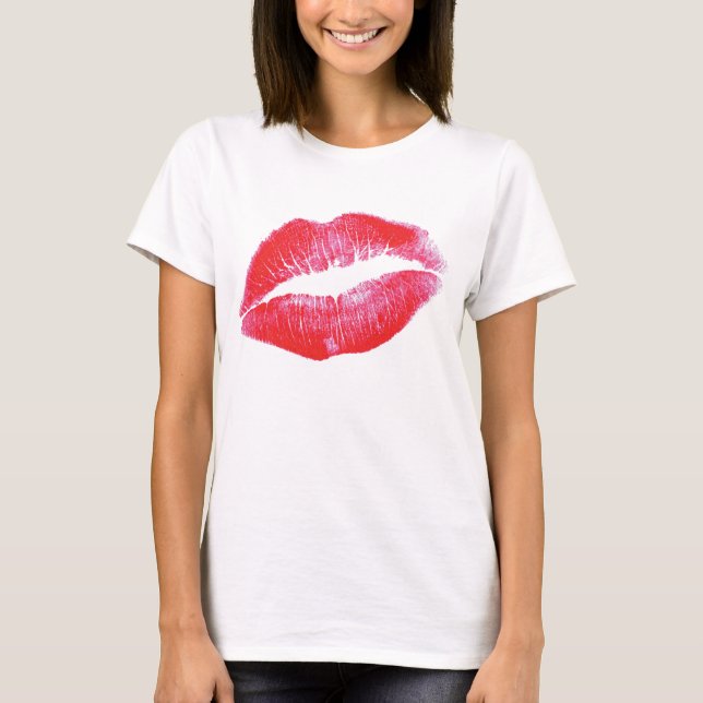 FRAUEN - heiße Lippen 01 T-Shirt (Vorderseite)
