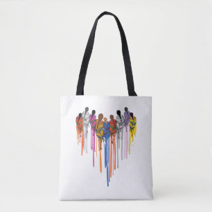 Frauen Herzform Wasserfarbe Amerikanischer Ureinwo Tasche