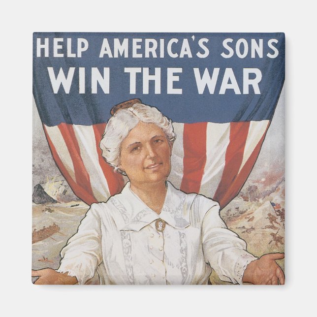 Frauen! Hilfe für Amerikas Söhne Magnet (Vorne)