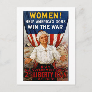 Frauen! Hilfe für Amerikas Söhne Postkarte
