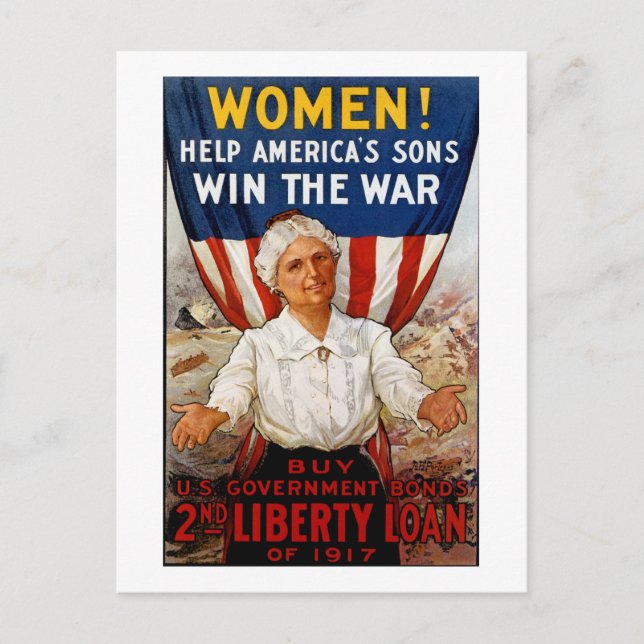 Frauen! Hilfe für Amerikas Söhne Postkarte (Vorderseite)