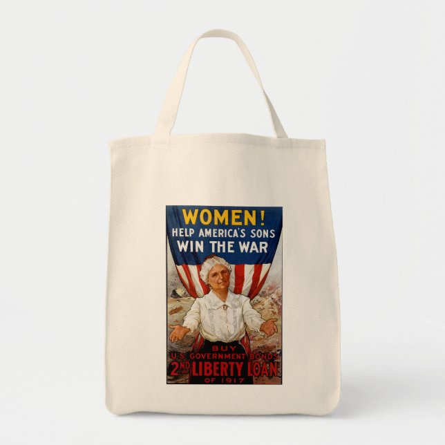 Frauen! Hilfe für Amerikas Söhne Tragetasche (Vorne)