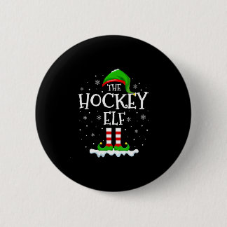 Frauen-Hockey-Elf-Squad-Weihnachts-Familien-Matchi Button
