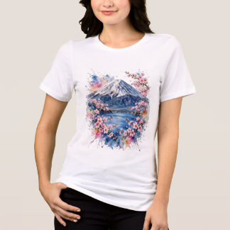 Frauen-Hoodie mit Aquarell-Muster des Kirschblüten Tri-Blend Shirt