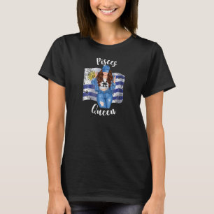 Frauen Hübsche Flagge Uruguayas Königin Pisces Bir T-Shirt