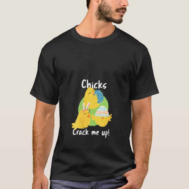 Frauen Hühner Hühner Osterfest Ostern Sprichwort C T-Shirt (Vorderseite)