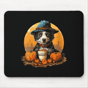 Frauen Hund Halloween Mousepad