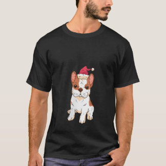Frauen Hund Weihnachten Lustig Weihnachten V-Aussc T-Shirt