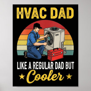 Frauen Hvac Vater aber Cooler Mens Funny Hvac Tech Poster